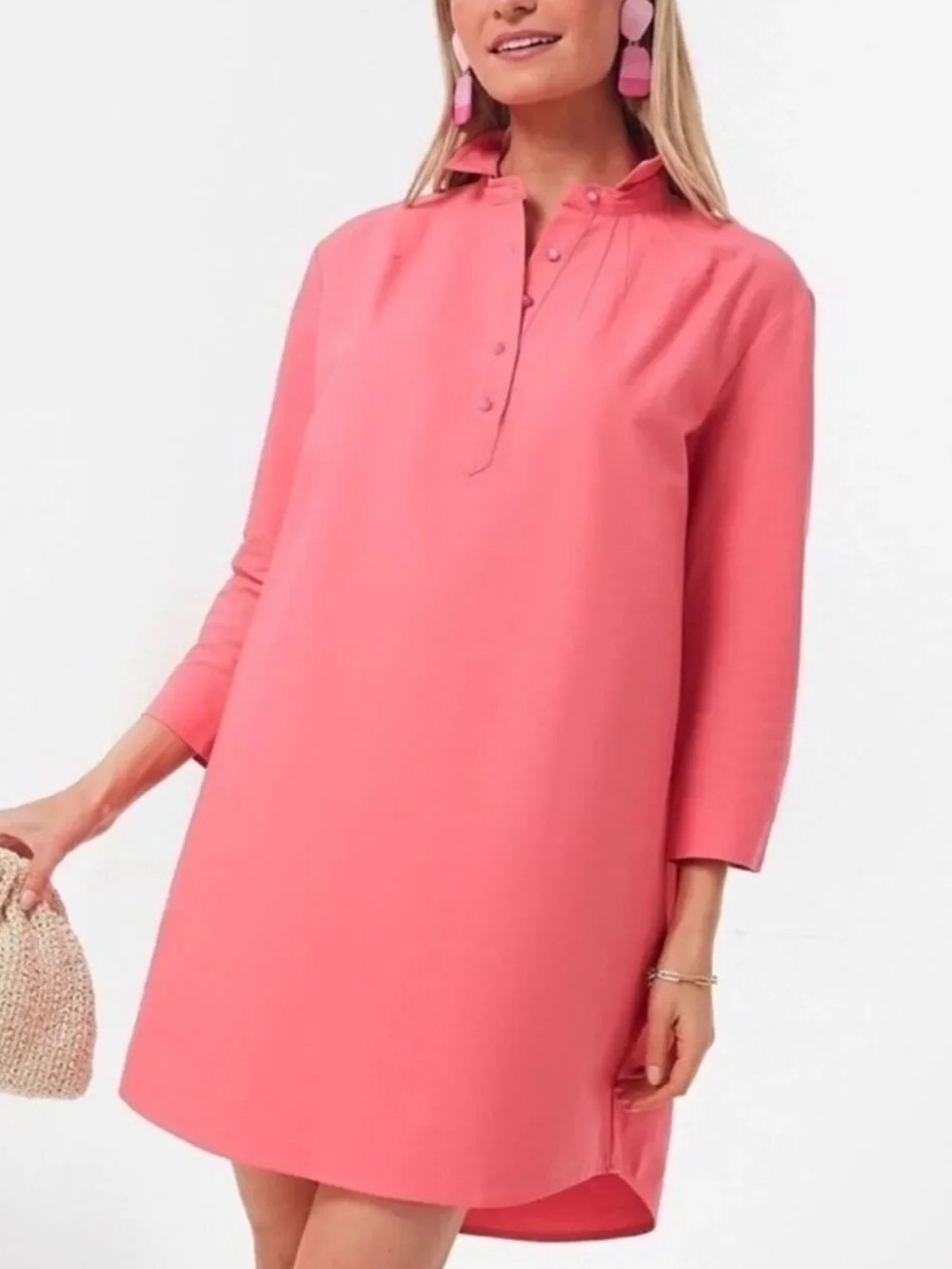 Pomander Place Polly Shirt Dress in Hot Pink Size XS
